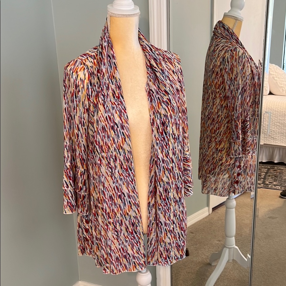Multicolor Open Front Cardigan Size Small NWOT